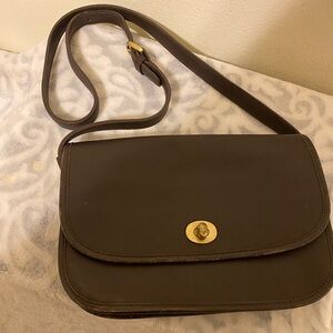 Classic Brown Leather Shoulder Bag